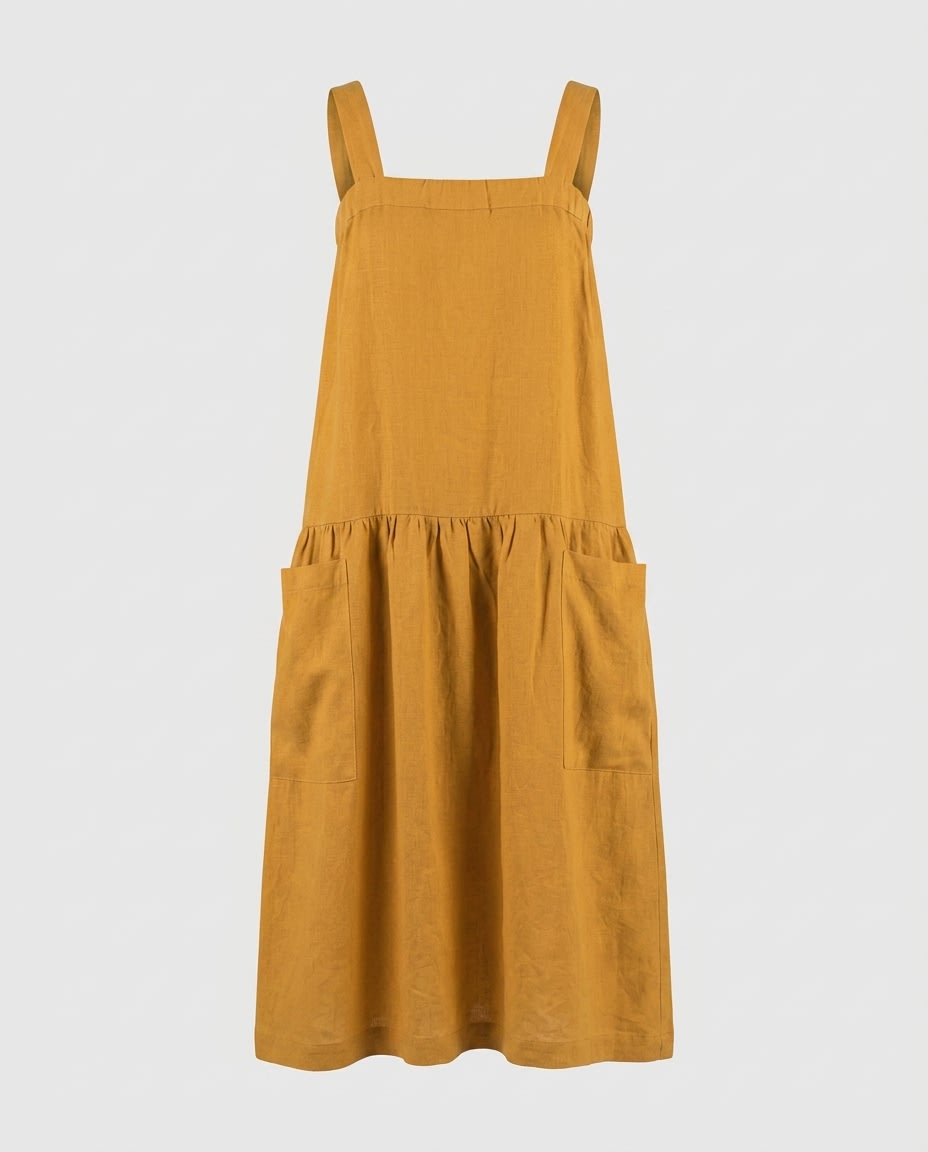 Pinafore Linen Dress