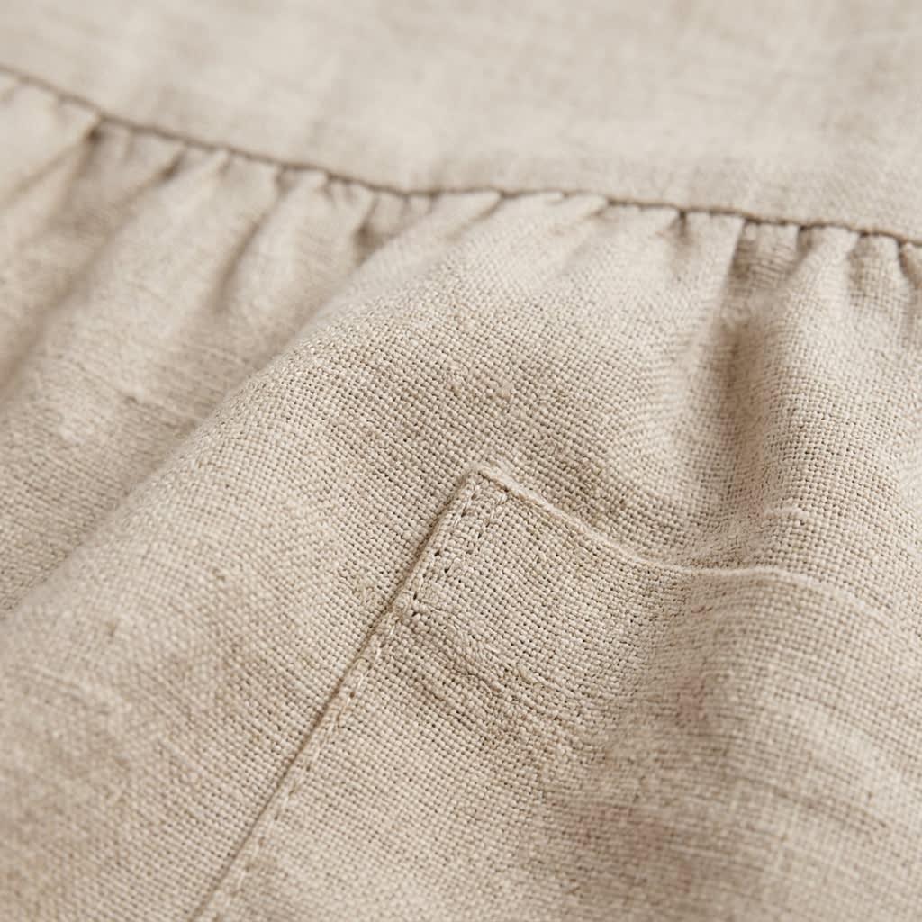 Sleeveless Linen Pinafore Pocket Dress