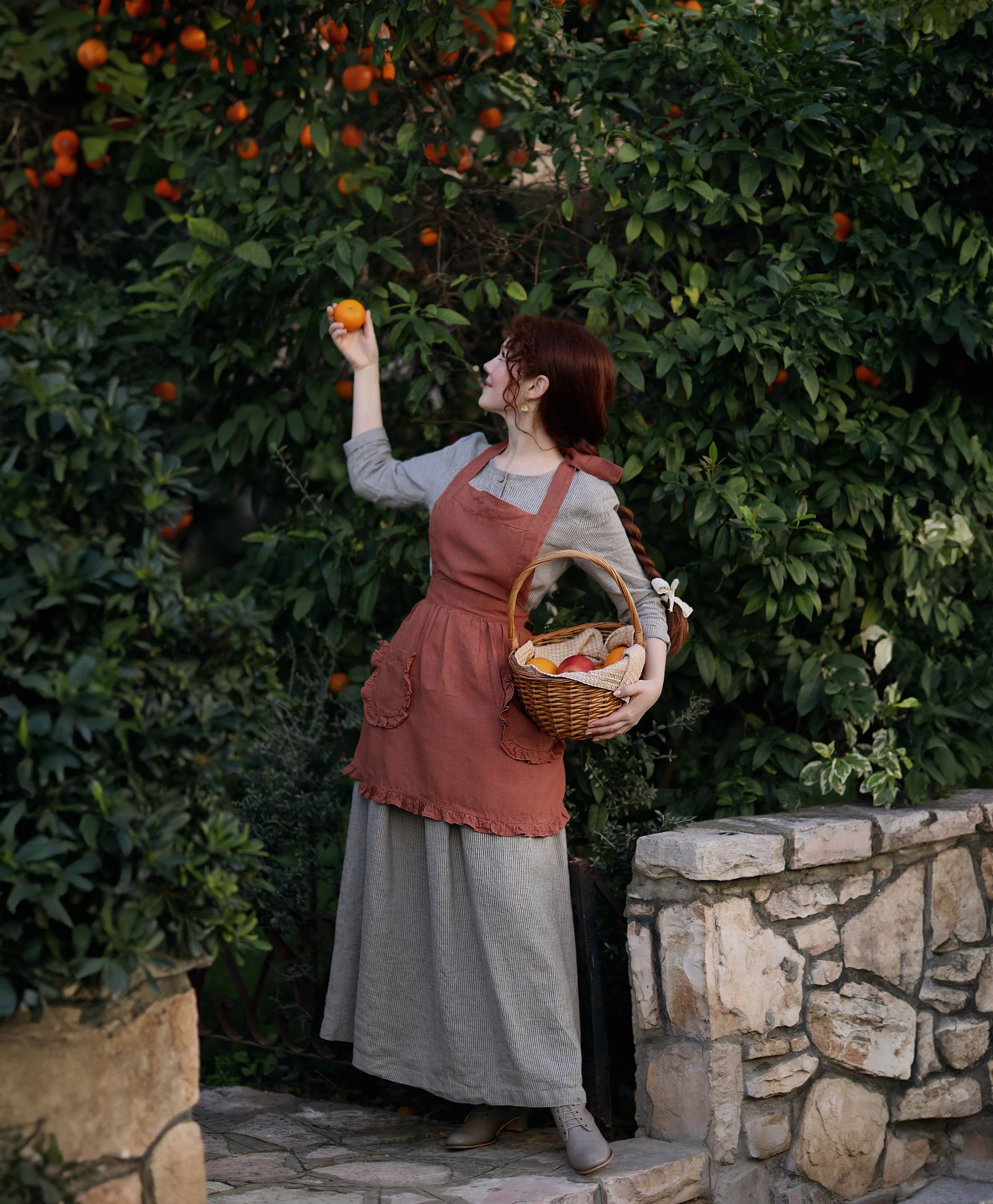 Minimalist Linen Maxi Dress with Button Front & Adjustable Tie