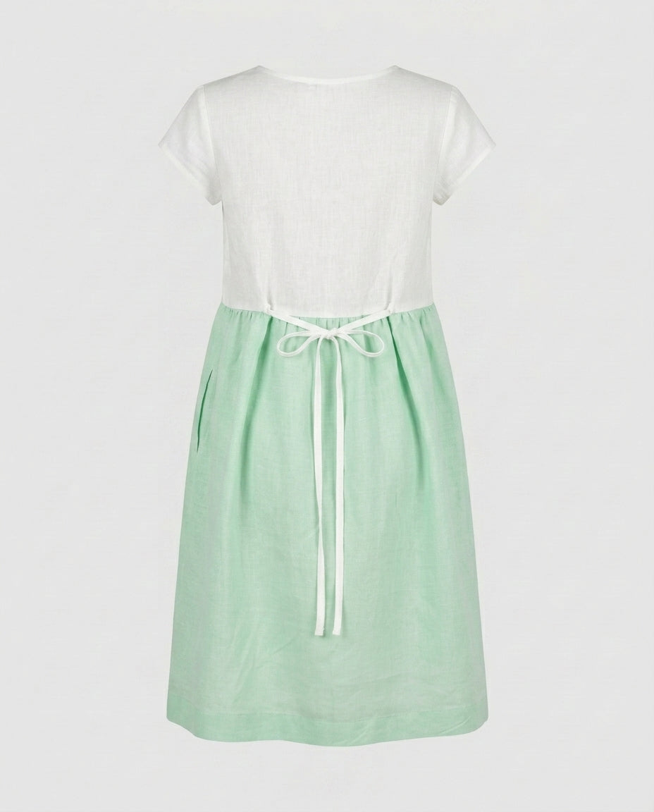 Linen Dress — Customizable Sleeve, Length & Color