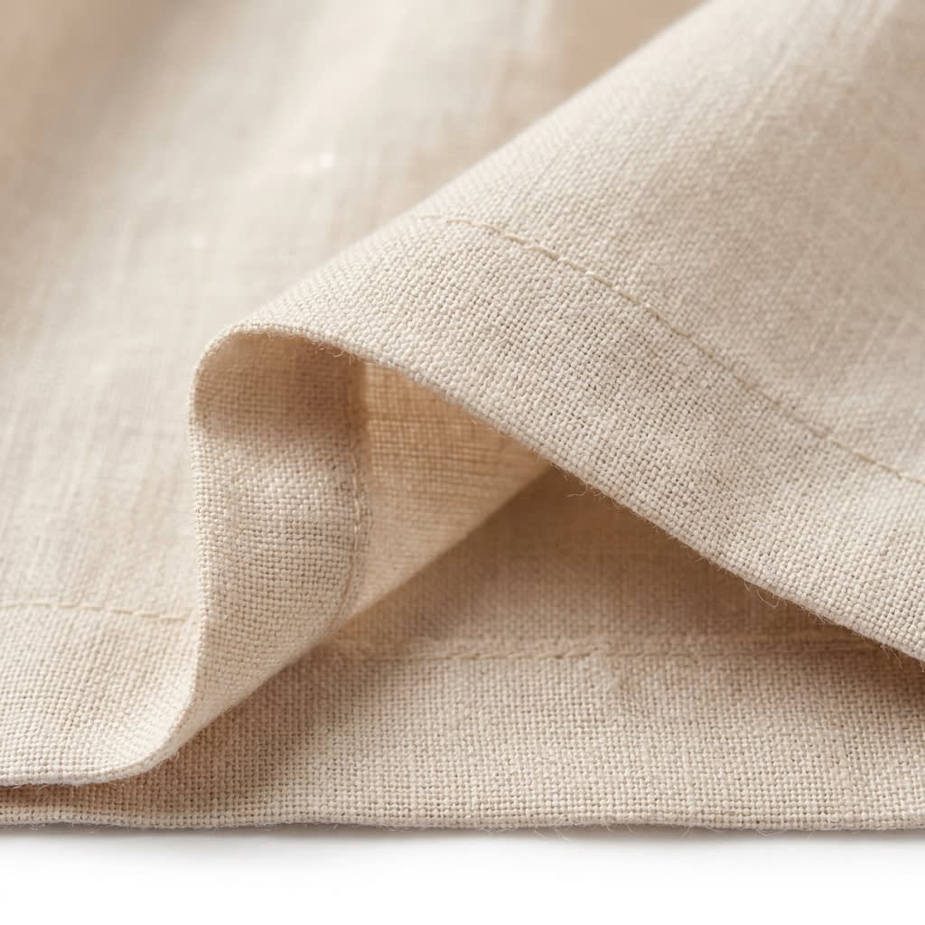 Flutter Sleeve Gathered Linen Dress