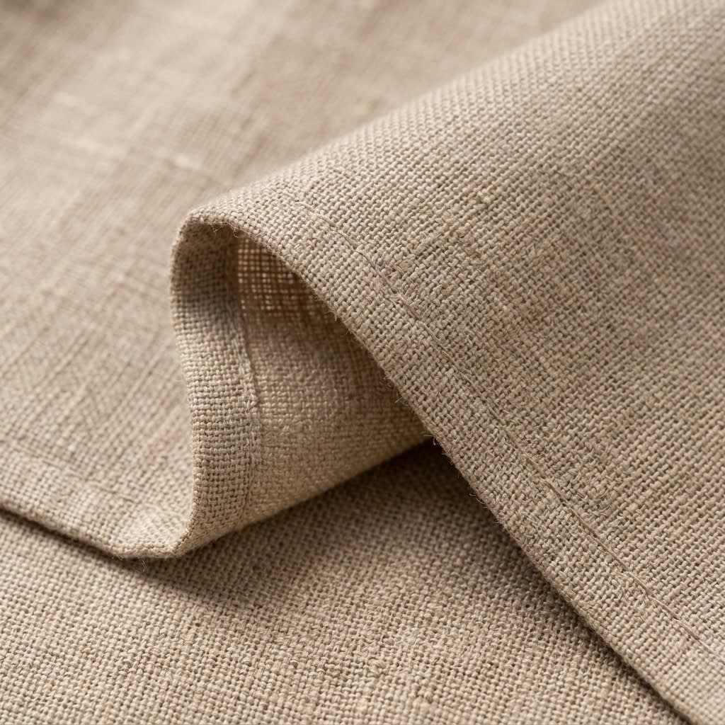 Tie-Waist Linen Wrap Blouse