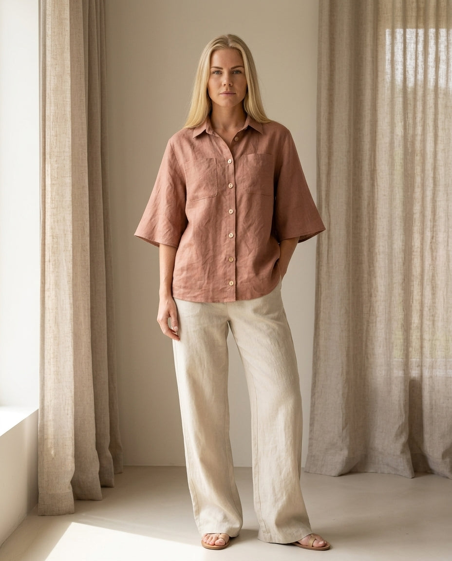 European Linen Blouse