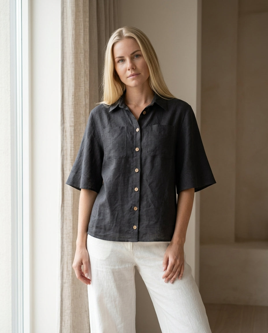 European Linen Blouse