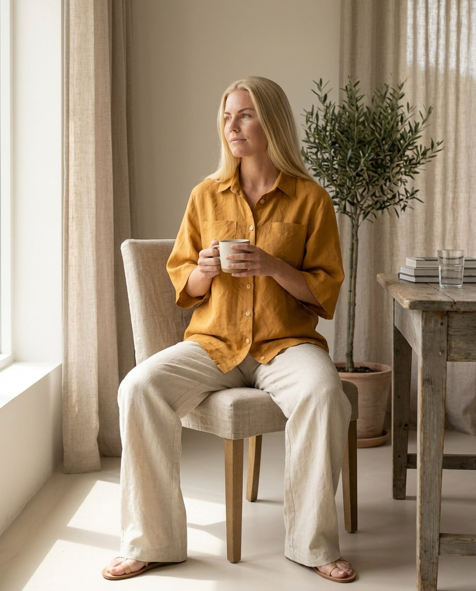 European Linen Blouse