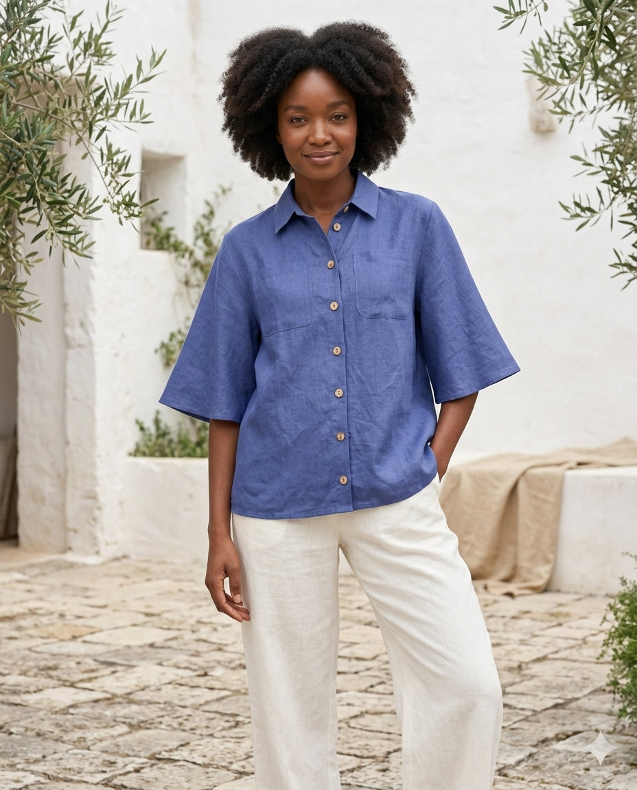 European Linen Blouse