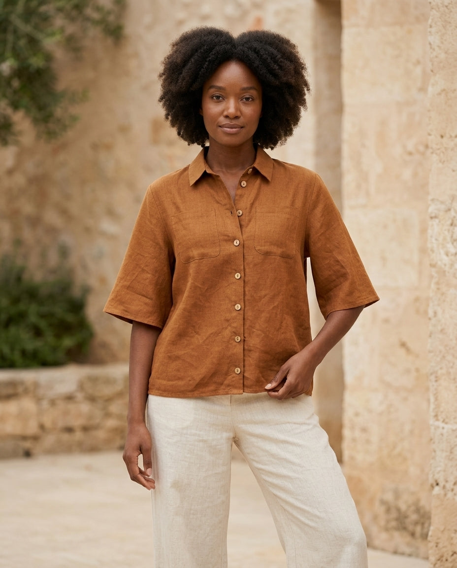 European Linen Blouse
