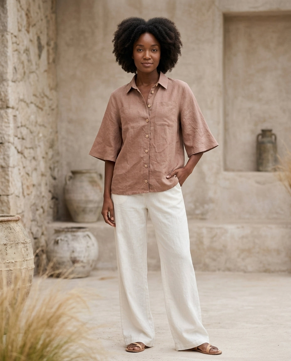 European Linen Blouse