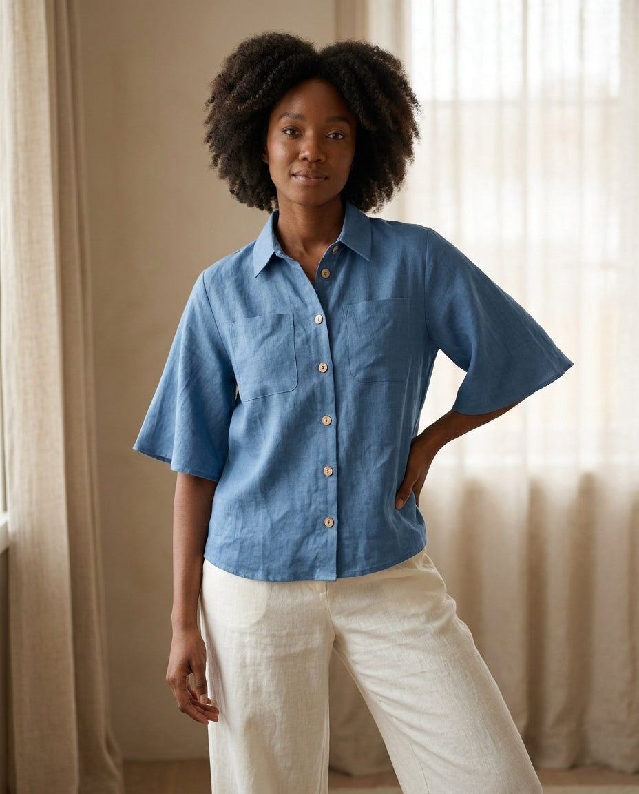 European Linen Blouse