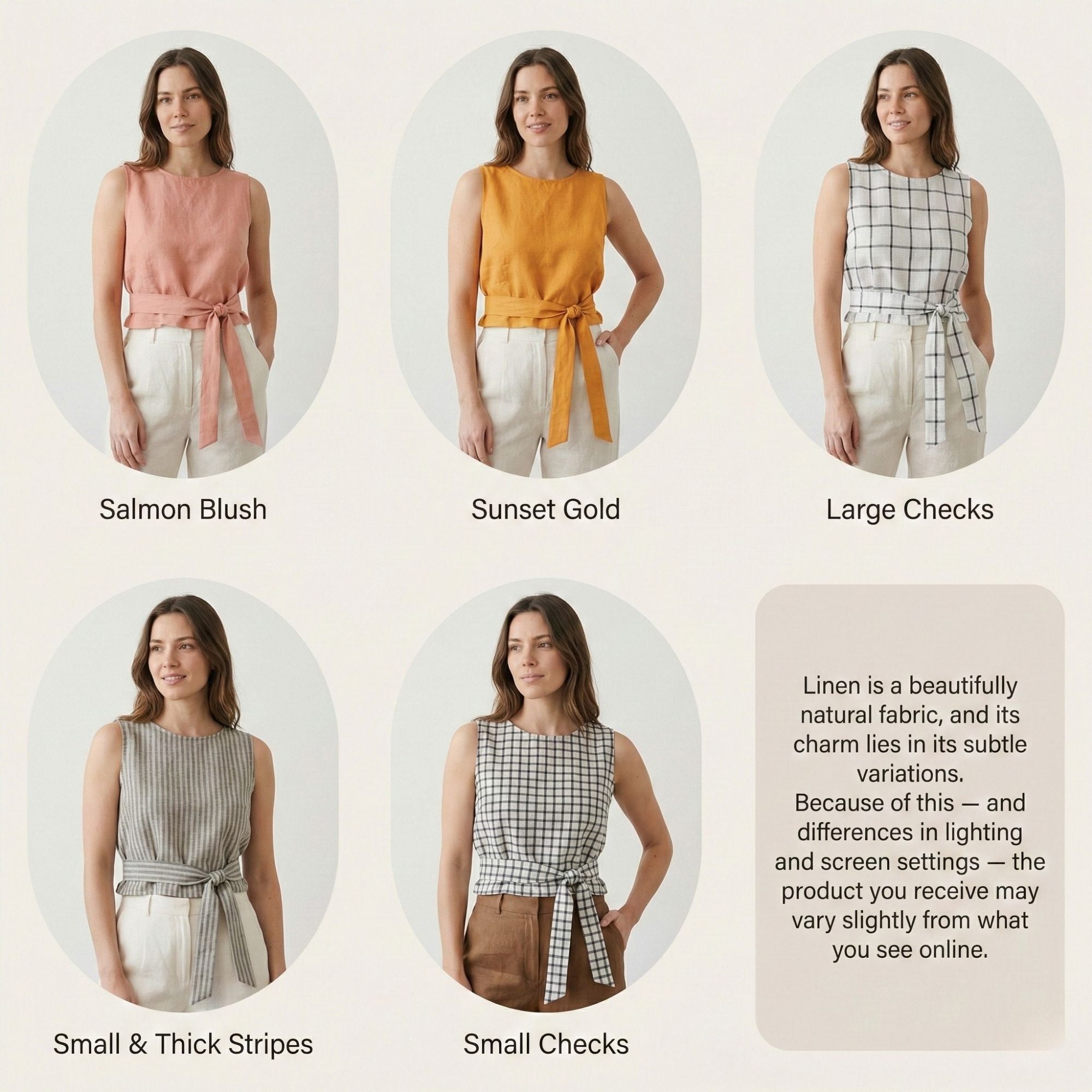 Linen Wrap Blouse with Tie Belt