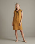 Linen Hooded Midi Dress