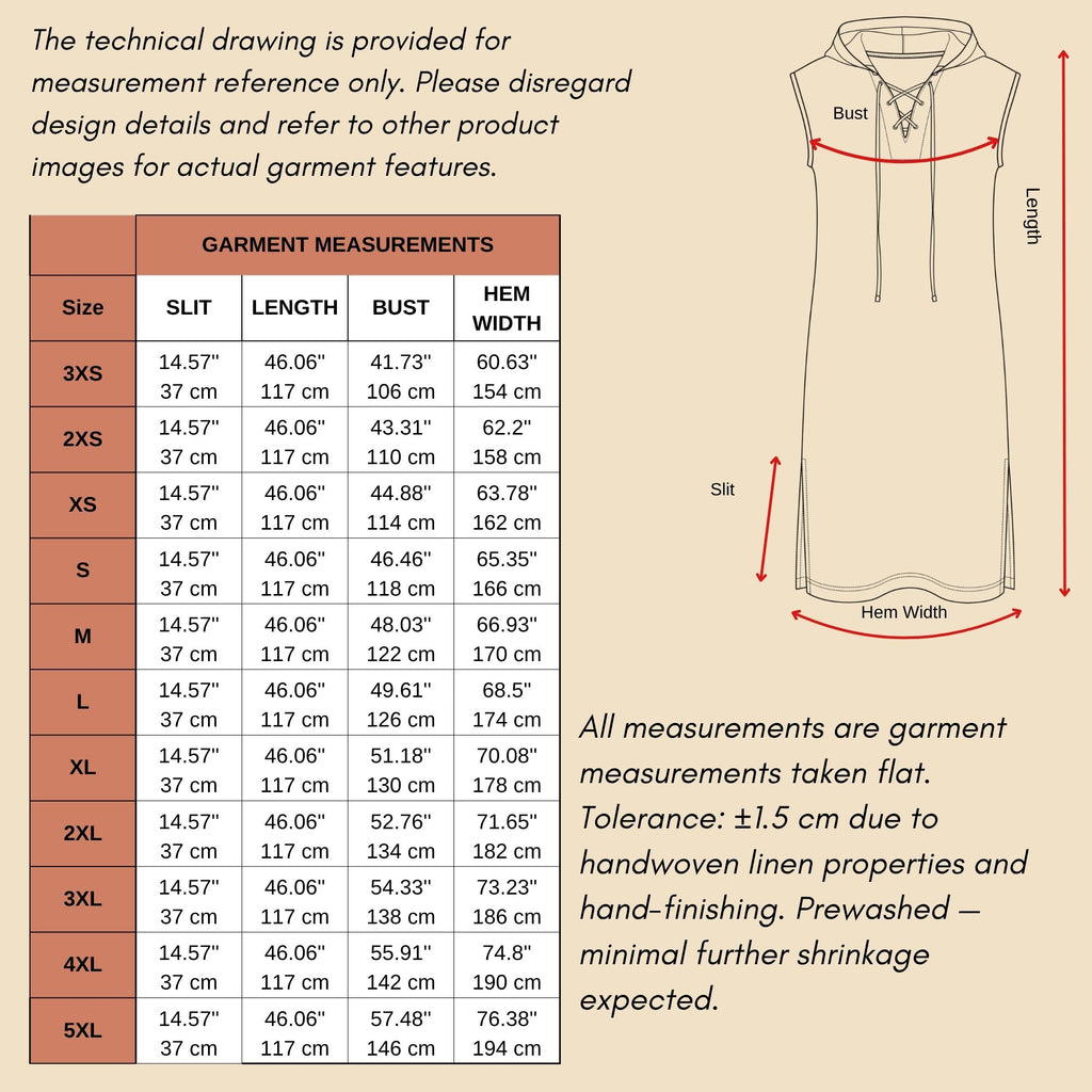 Linen Hooded Midi Dress