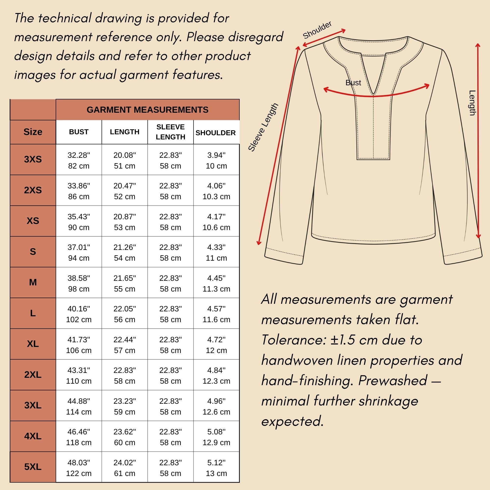 Linen Blouse – V-Neck, Long Sleeve