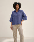 Wide-Sleeve Linen Shirt