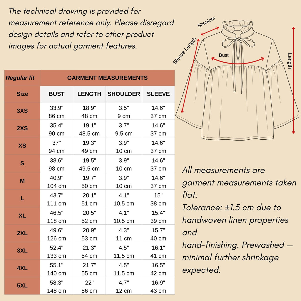 Ruffled Tie-Neck Linen Blouse