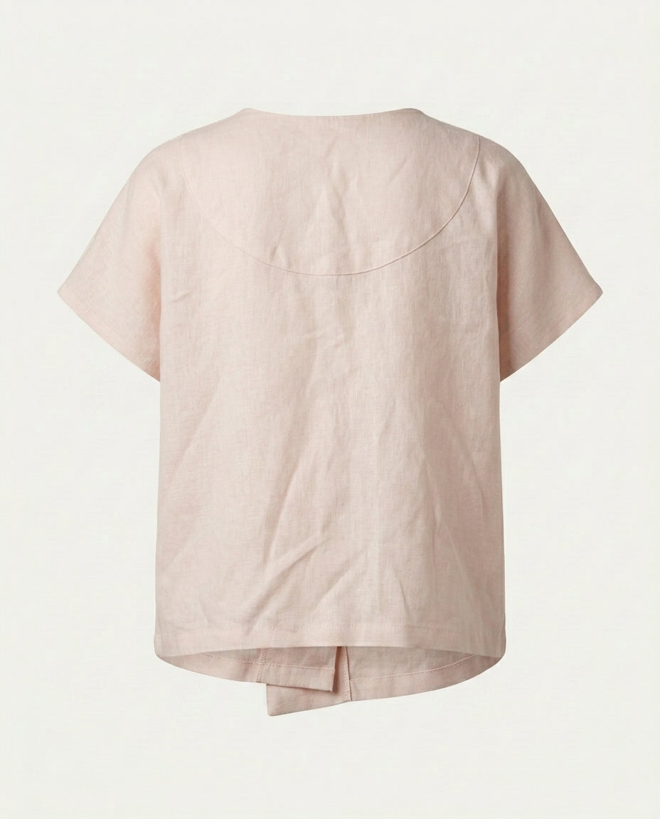 Linen Wrap Blouse