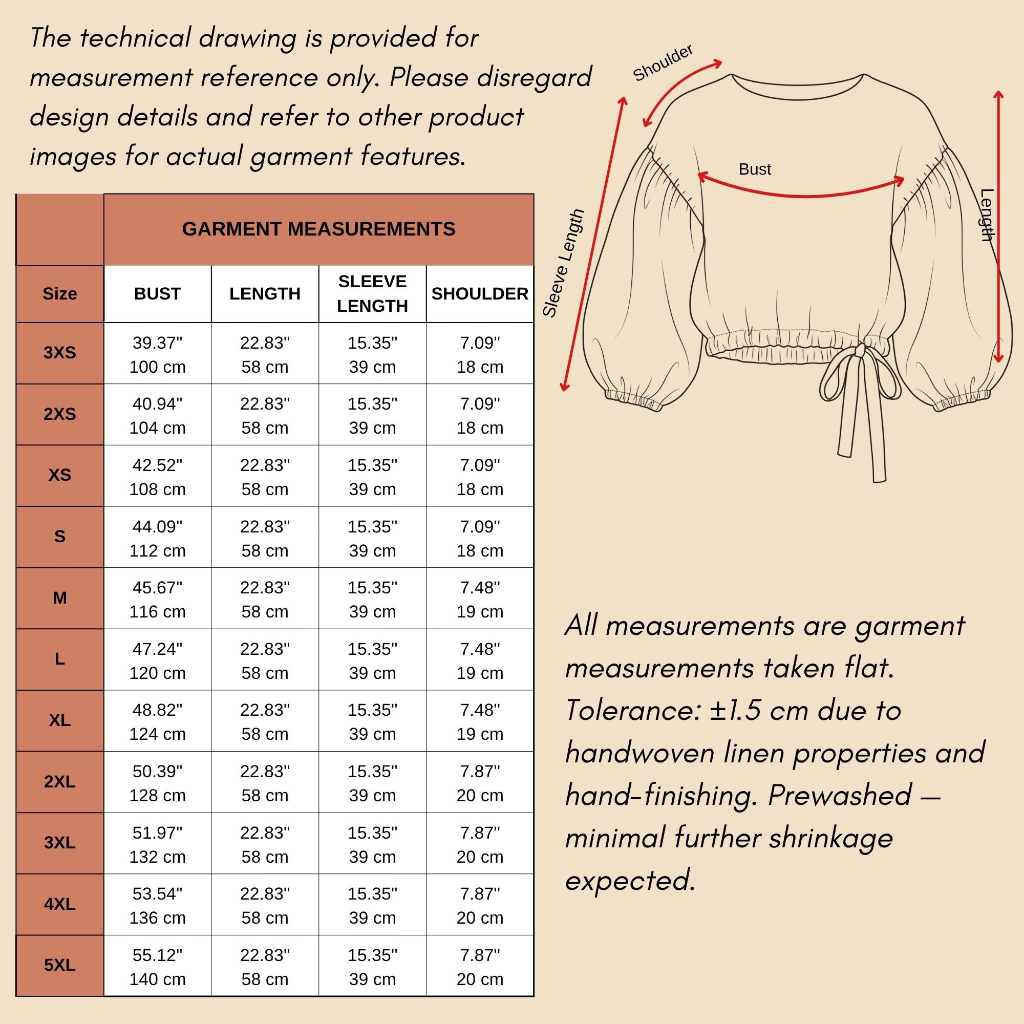 Linen Blouse – Balloon Sleeve, Cropped
