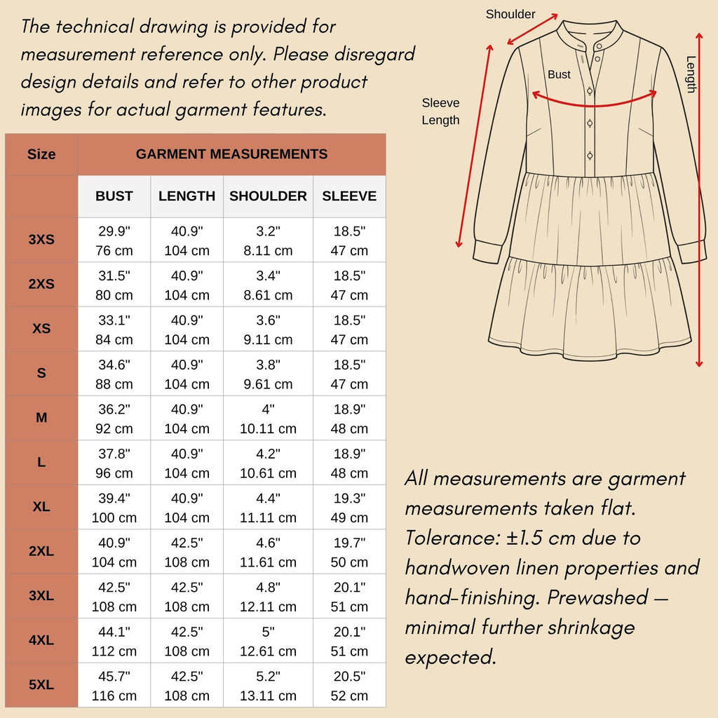 Tiered Linen Dress with Concealed Breastfeeding-Friendly Zipper