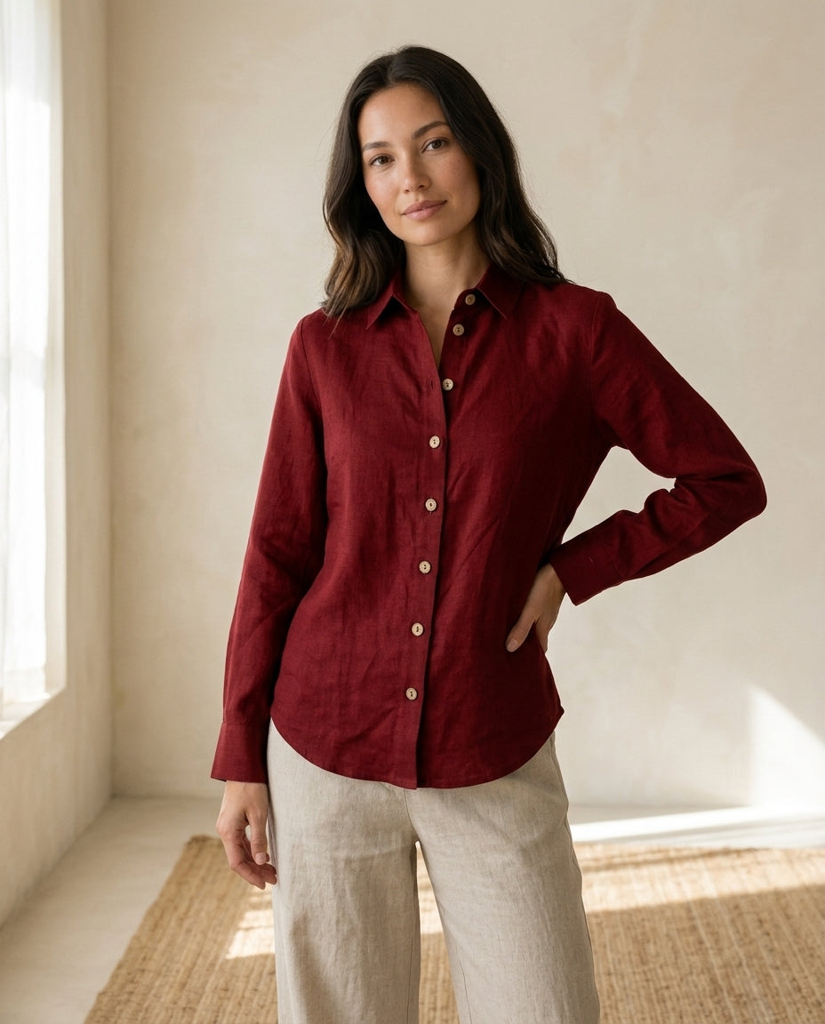Linen Basic Blouse