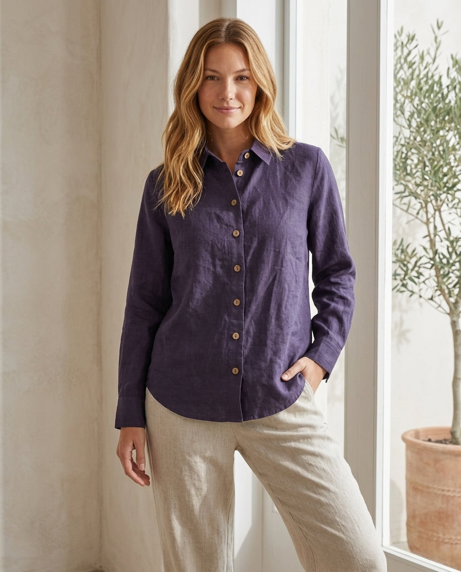 Linen Basic Blouse