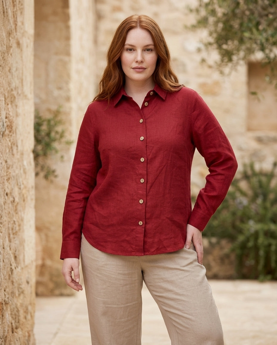 Linen Basic Blouse