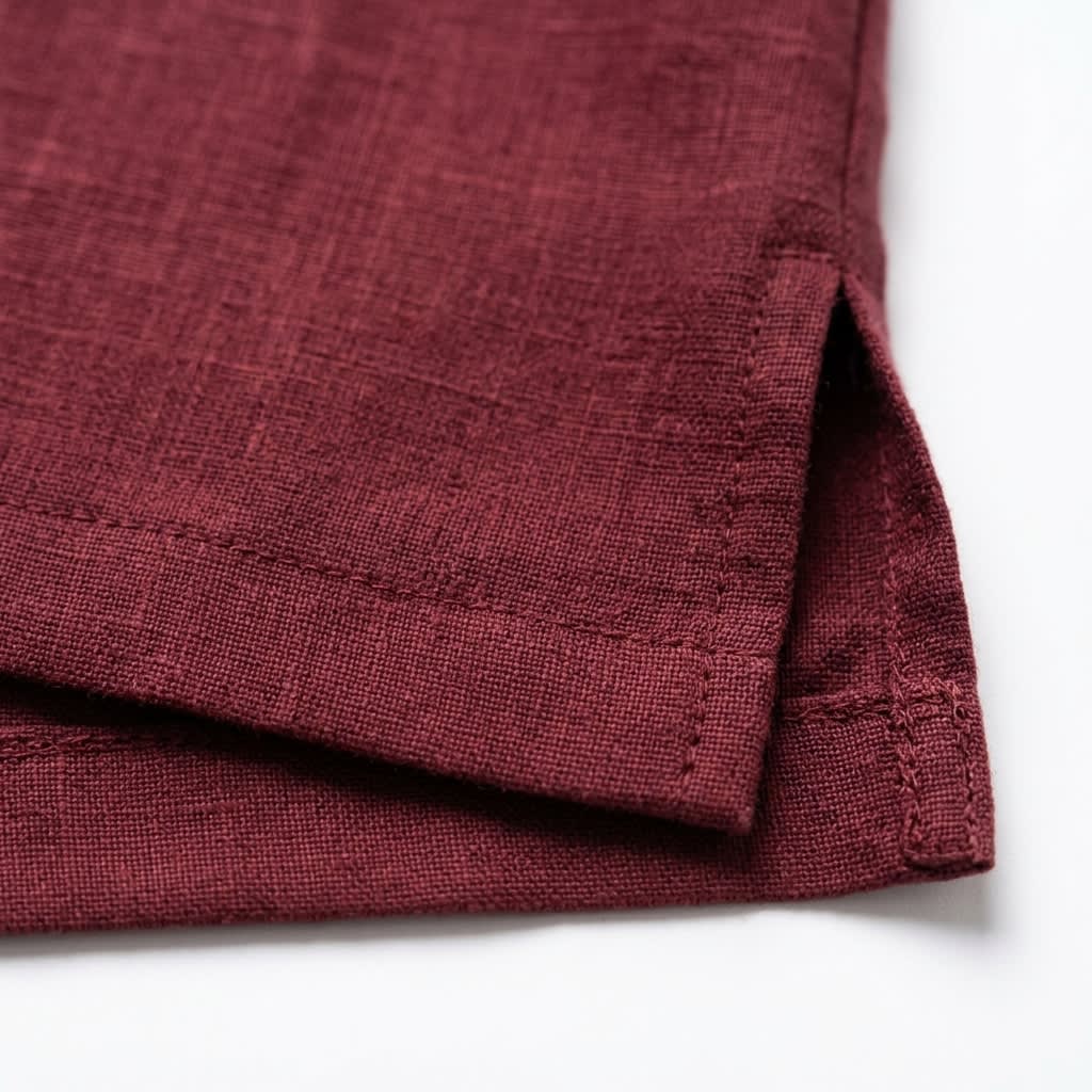 V-Neck Linen Scrub Top