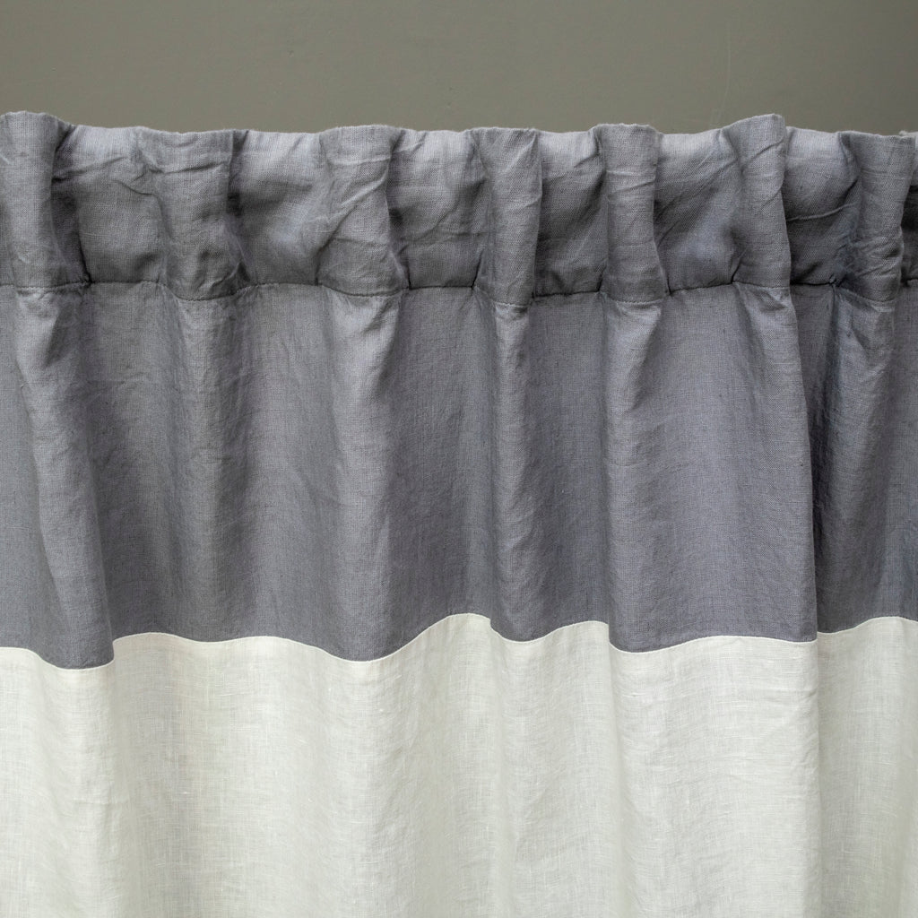 100% LINEN SHOWER Curtain 41 Color Option Natural European Linen Curtain for shower Ship From USA