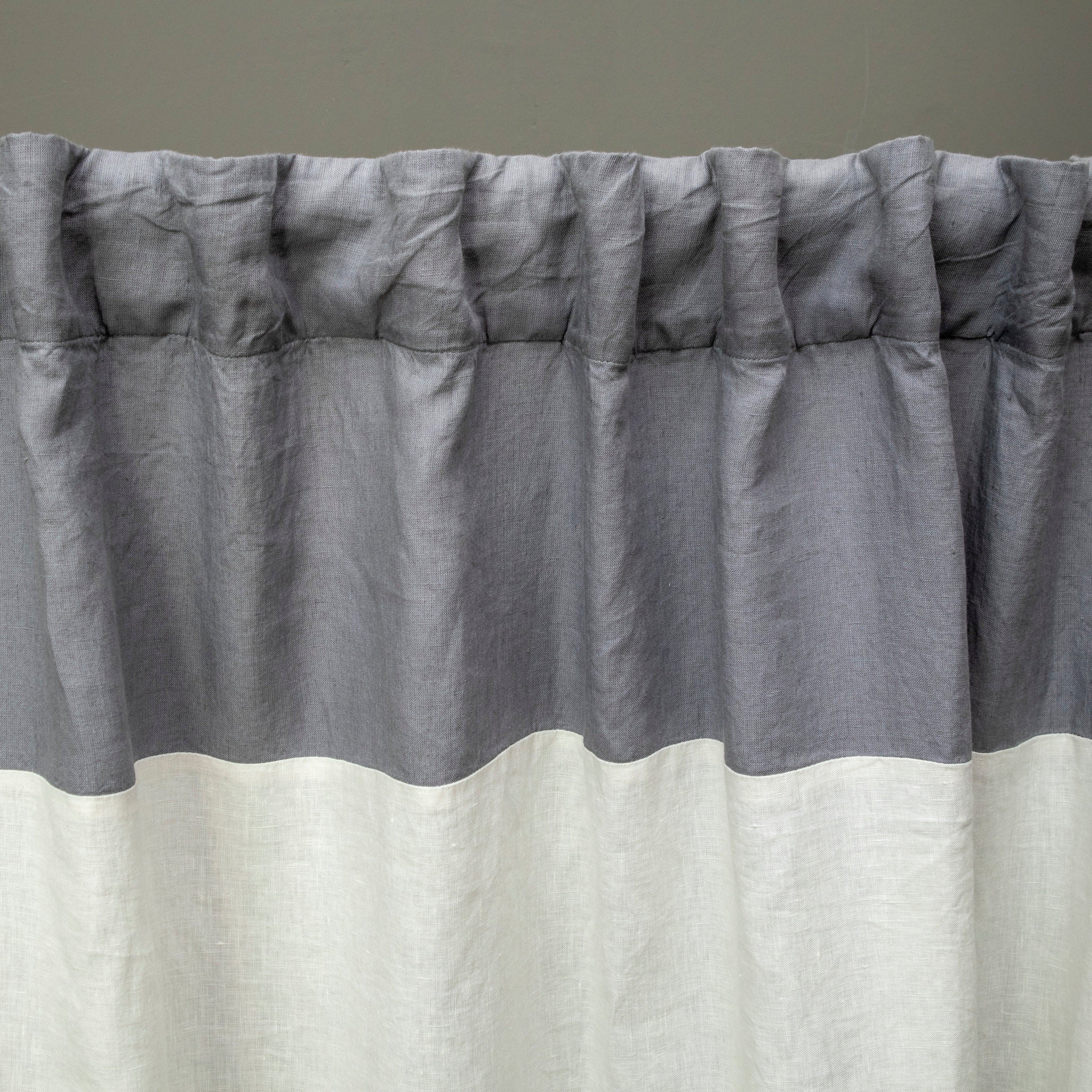 100% LINEN SHOWER Curtain 41 Color Option Natural European Linen Curtain for shower Ship From USA