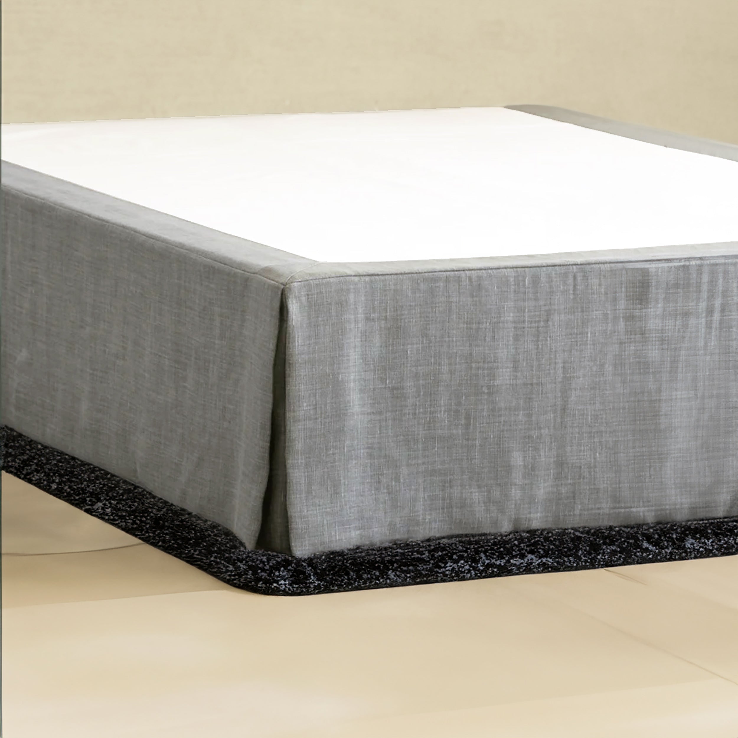 Linen Bed Skirt with Kick Pleats