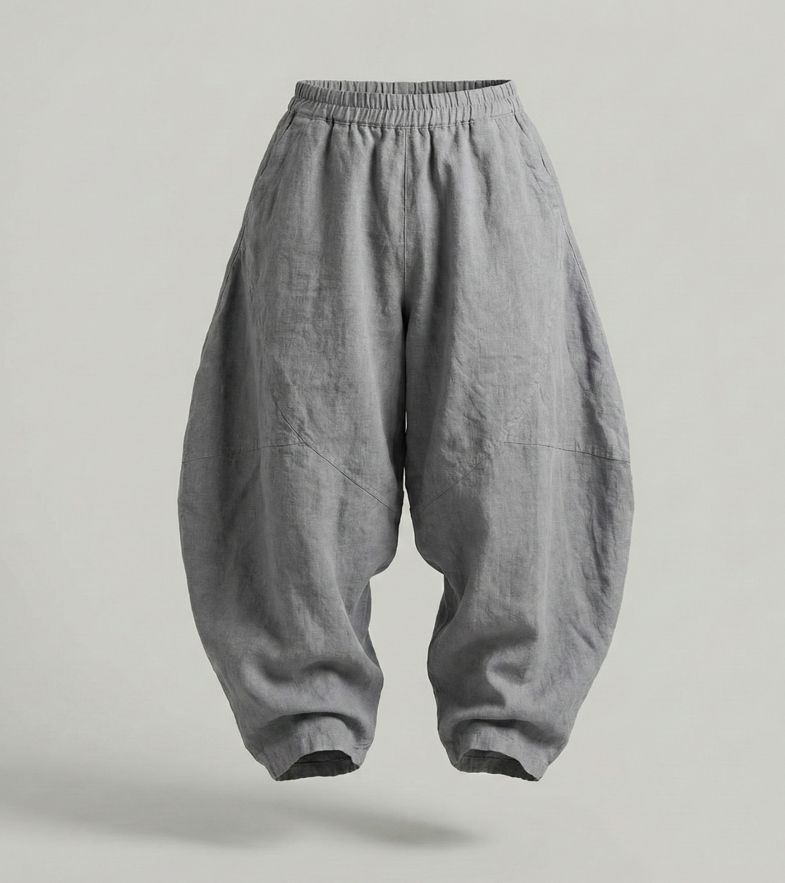 High-Waisted Relaxed Linen Pants with Pockets