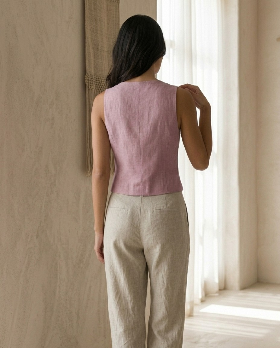 Women's Tailored Button-Up Vest