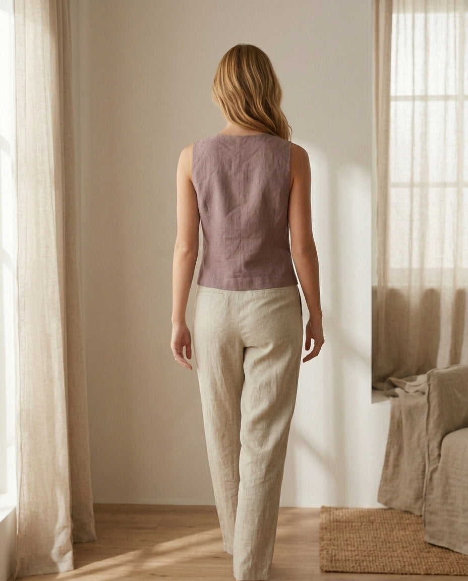 Women's Tailored Button-Up Vest