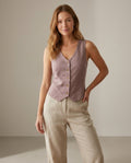 Women's Tailored Button-Up Vest