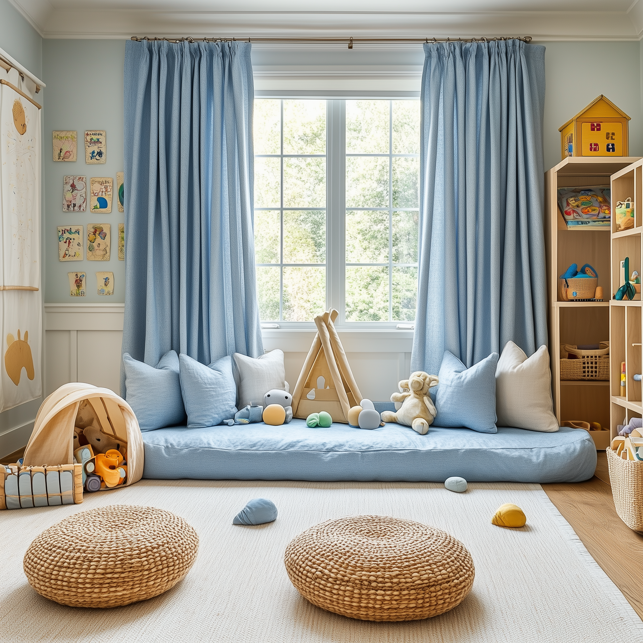 Linen Curtain with Large Grommets