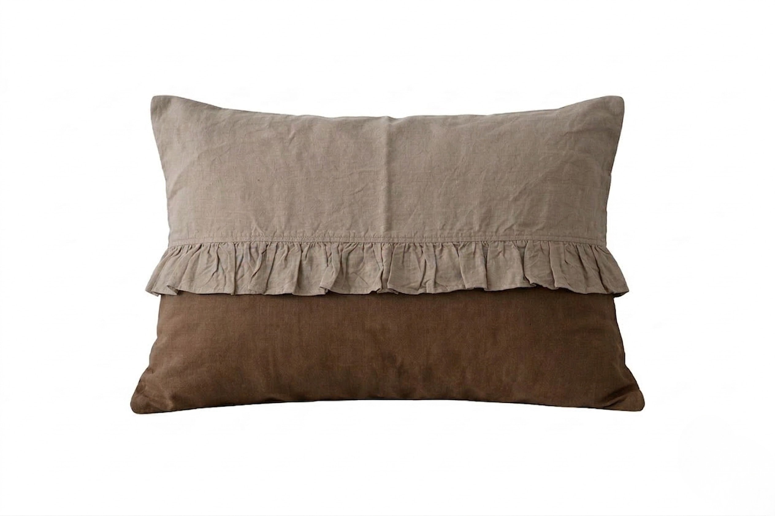 Linen Pillowcase with Ruffle Trim