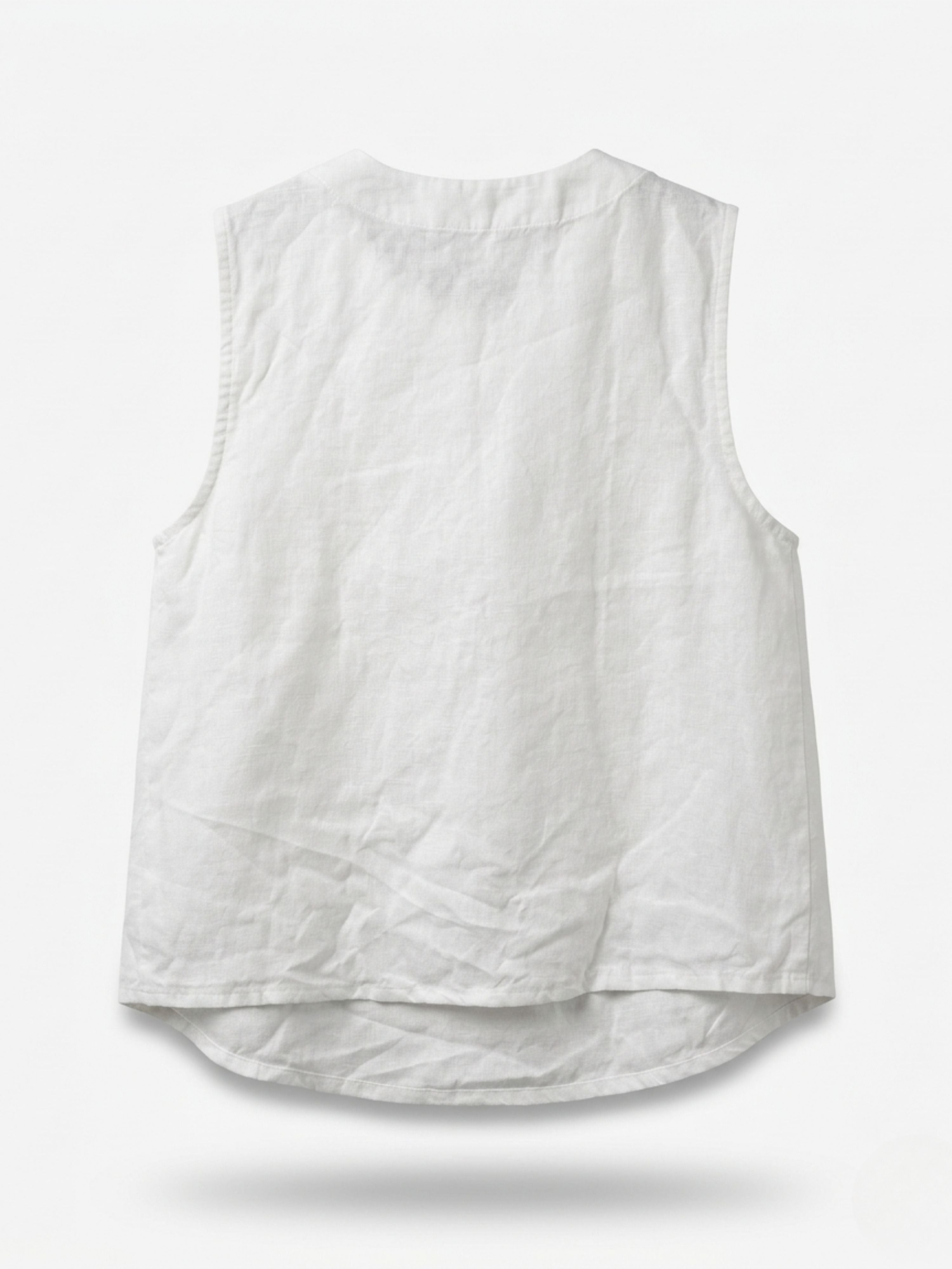 Gathered Linen Wrap Top