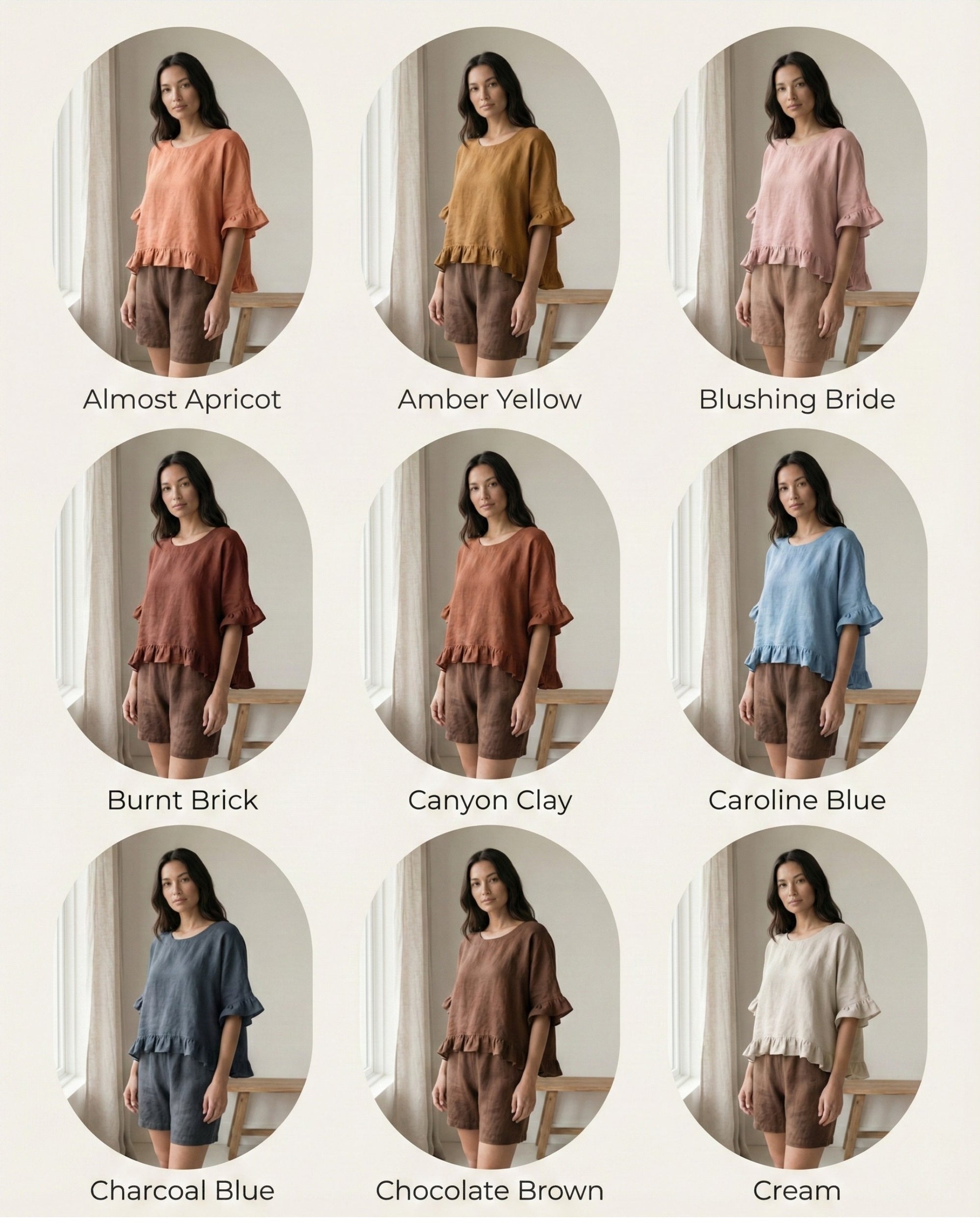 Ruffled Linen Blouse