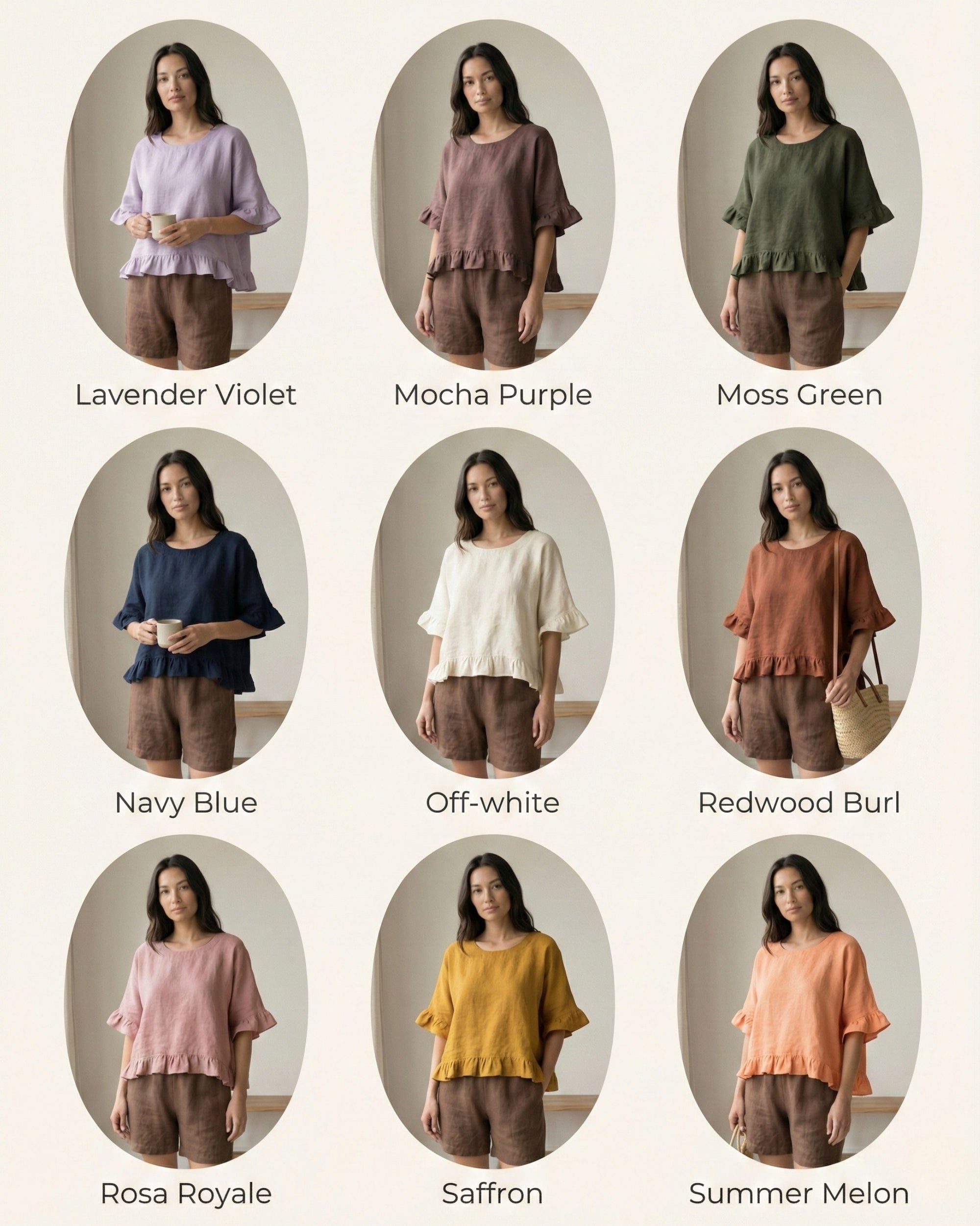 Ruffled Linen Blouse