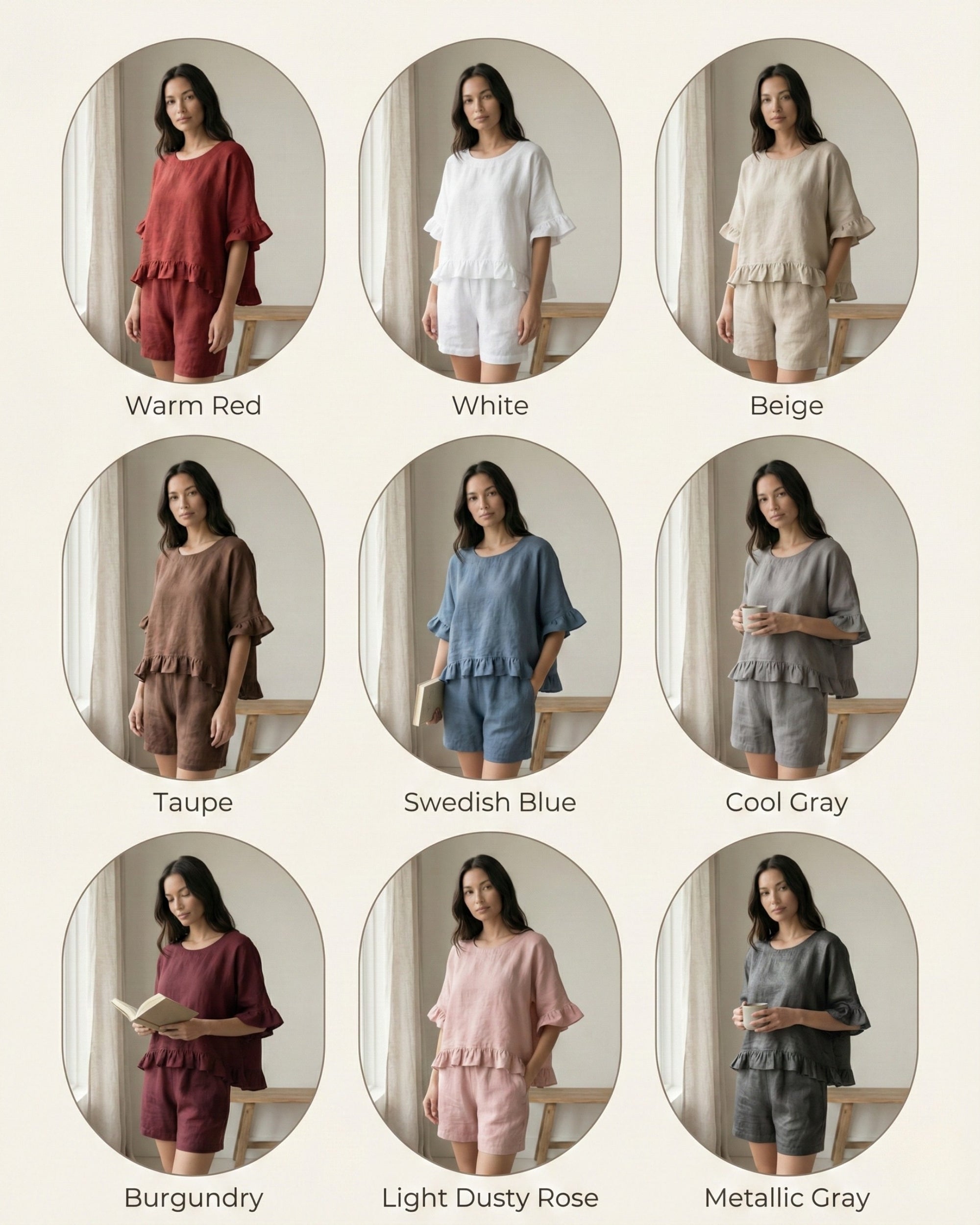 Ruffled Linen Blouse