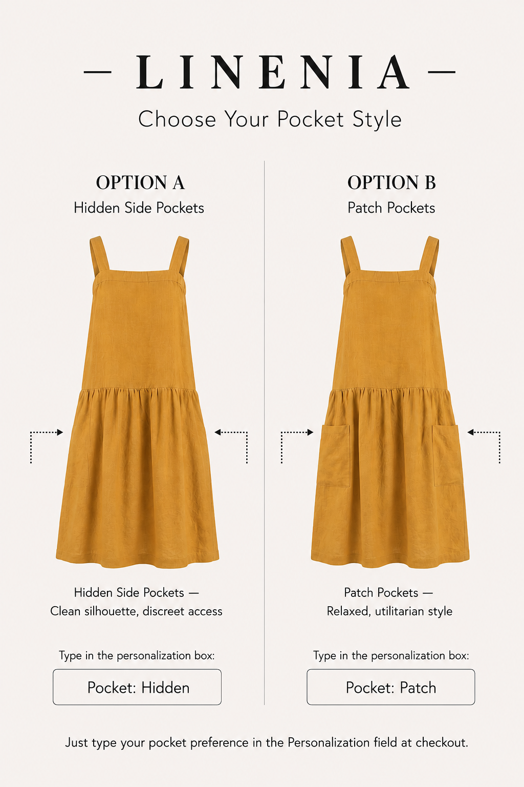 Pinafore Linen Dress