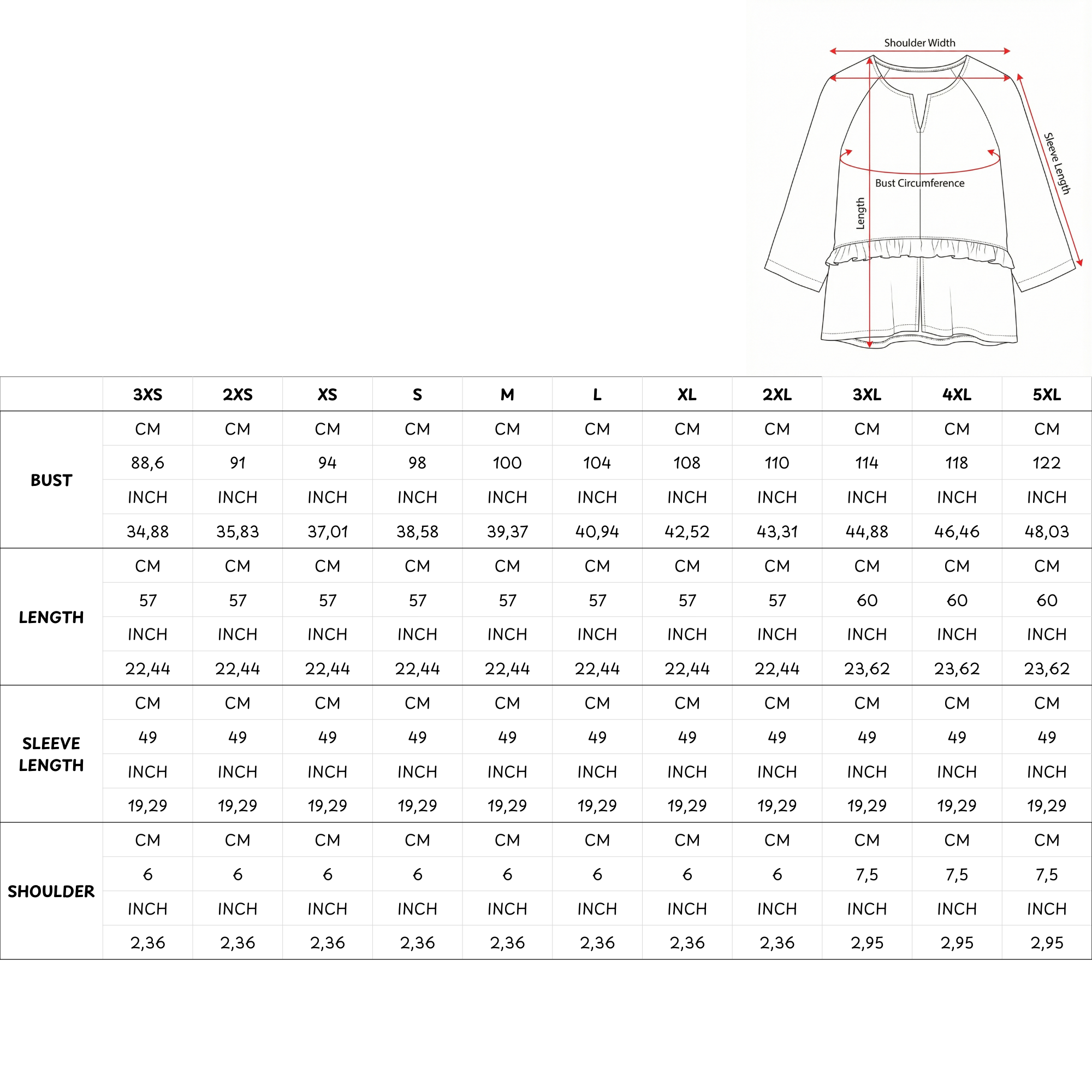 Ruffled Linen Blouse with V-Neck