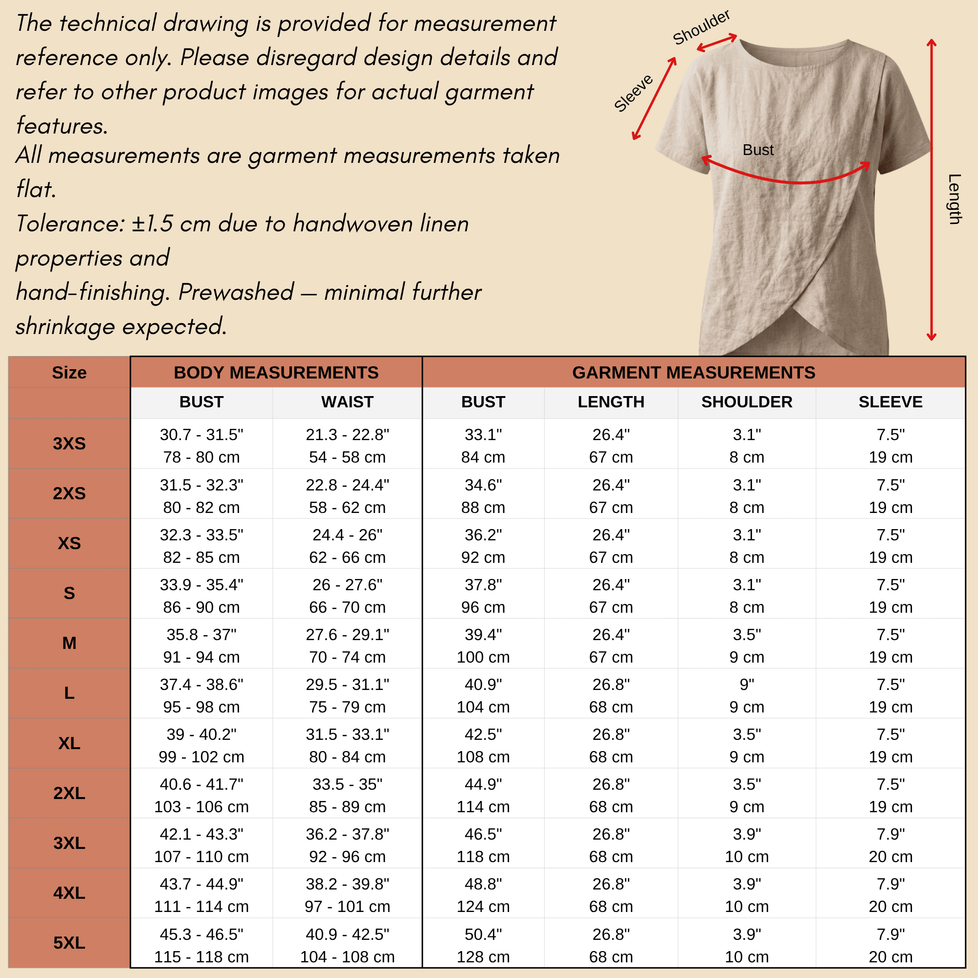 Petal-Hem Linen Tee Blouse