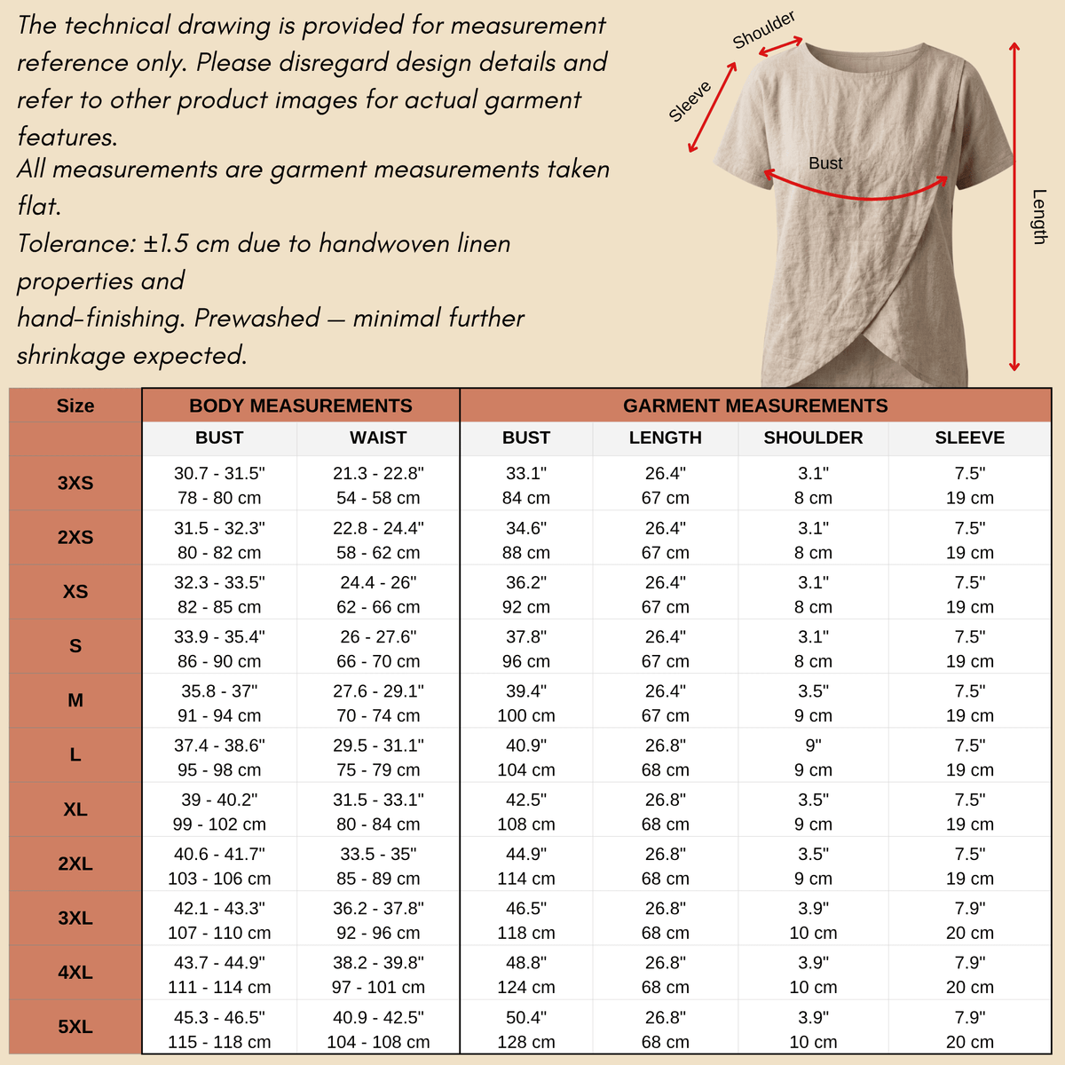 Petal-Hem Linen Tee Blouse
