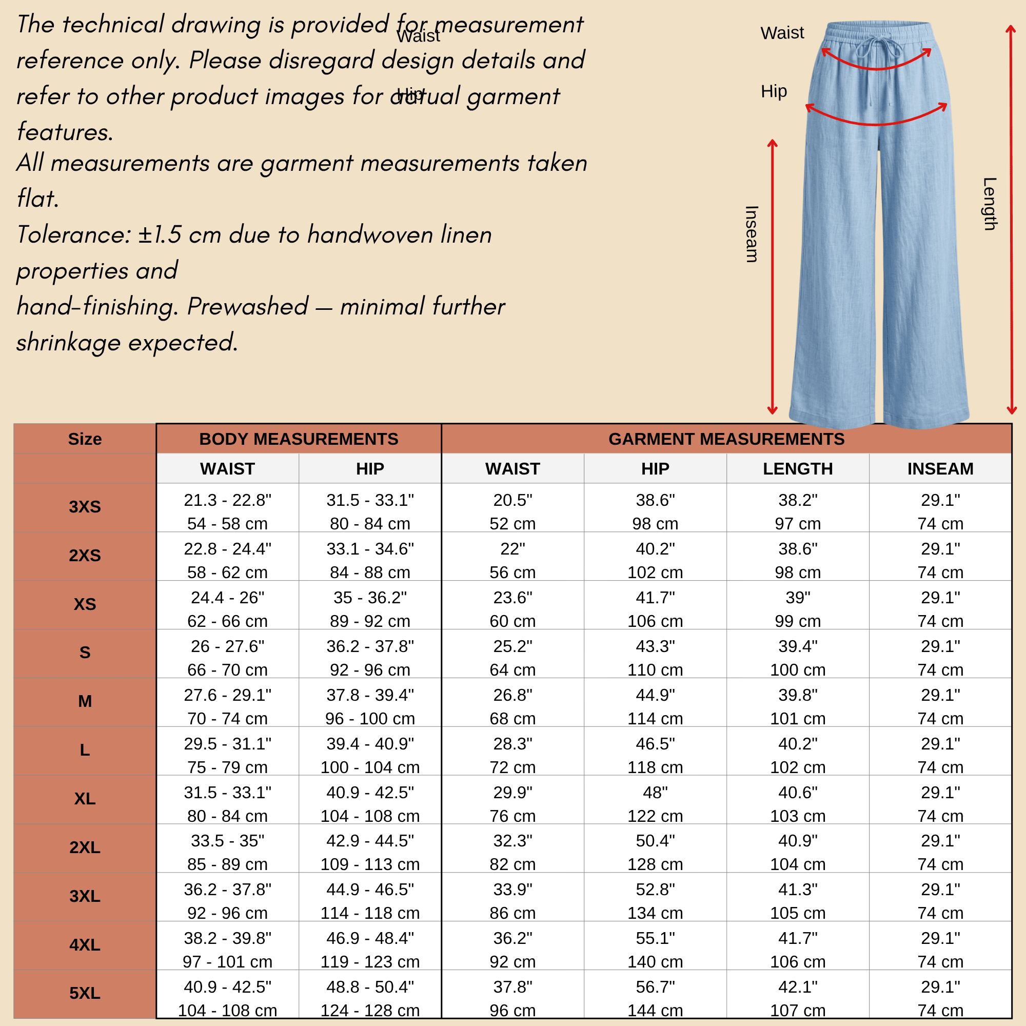 Wide-Leg Drawstring Linen Trousers
