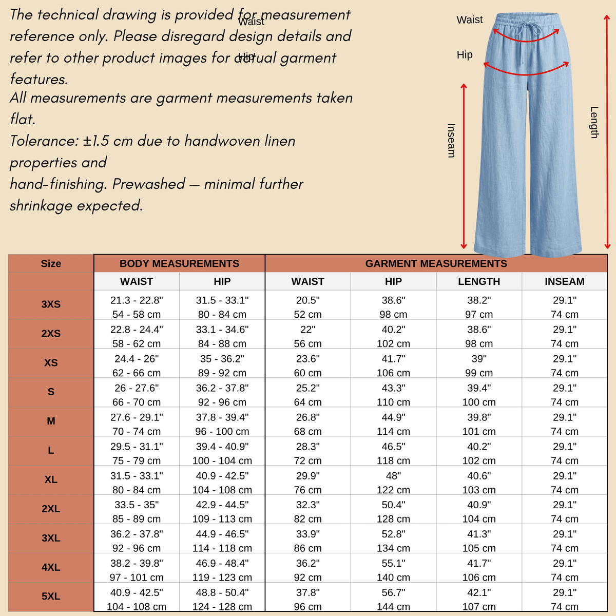 Wide-Leg Drawstring Linen Trousers