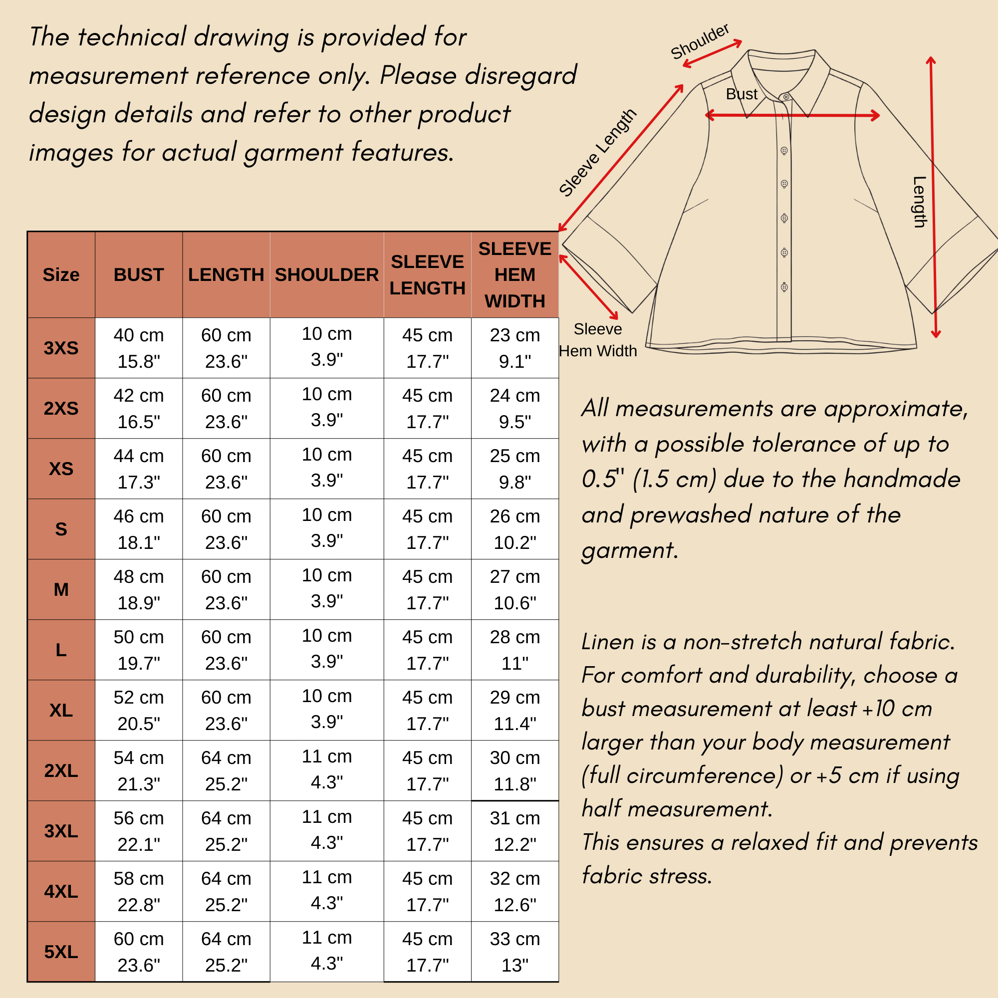 Linen Blouse with Batwing Sleeves