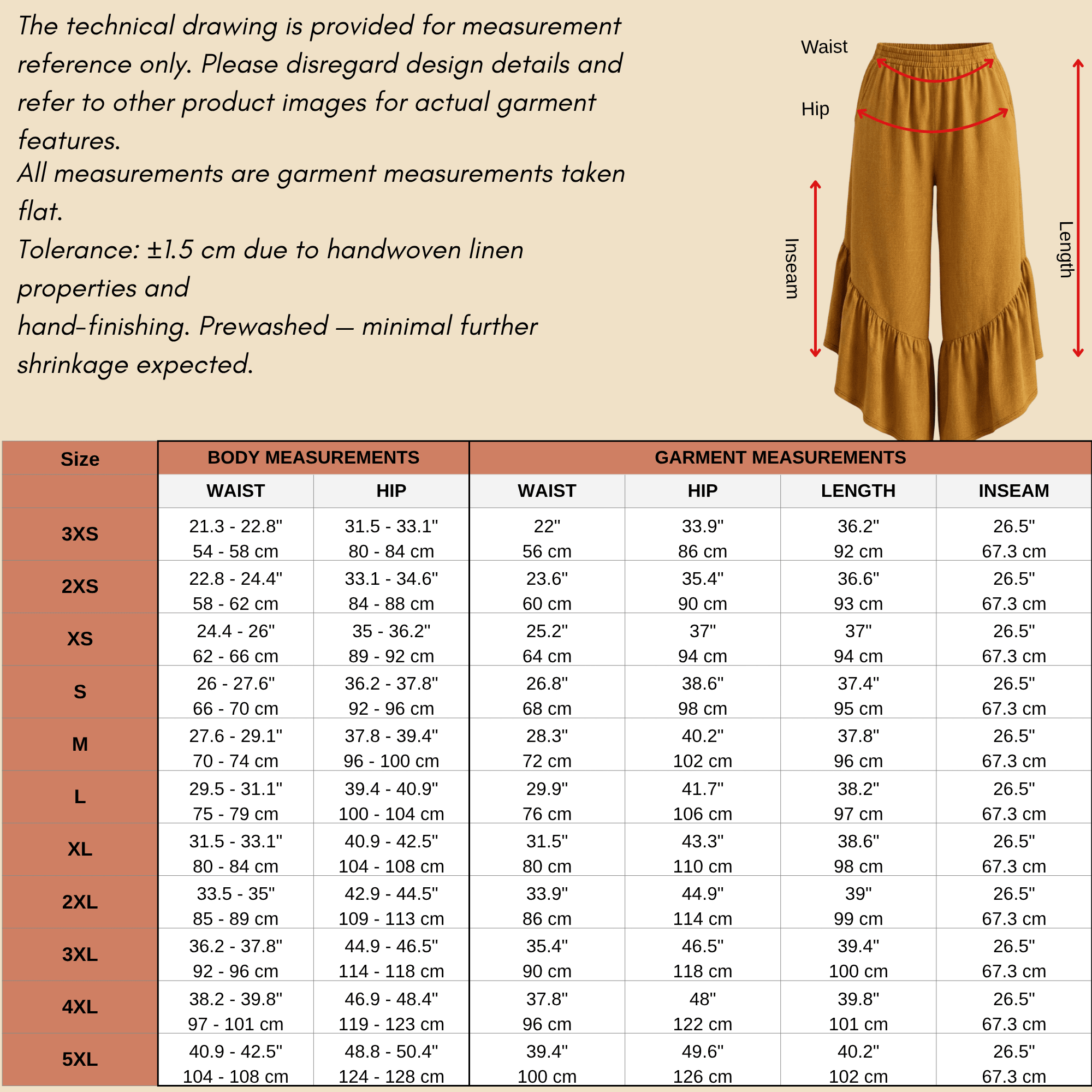 Ruffled Wide-Leg Linen Culottes