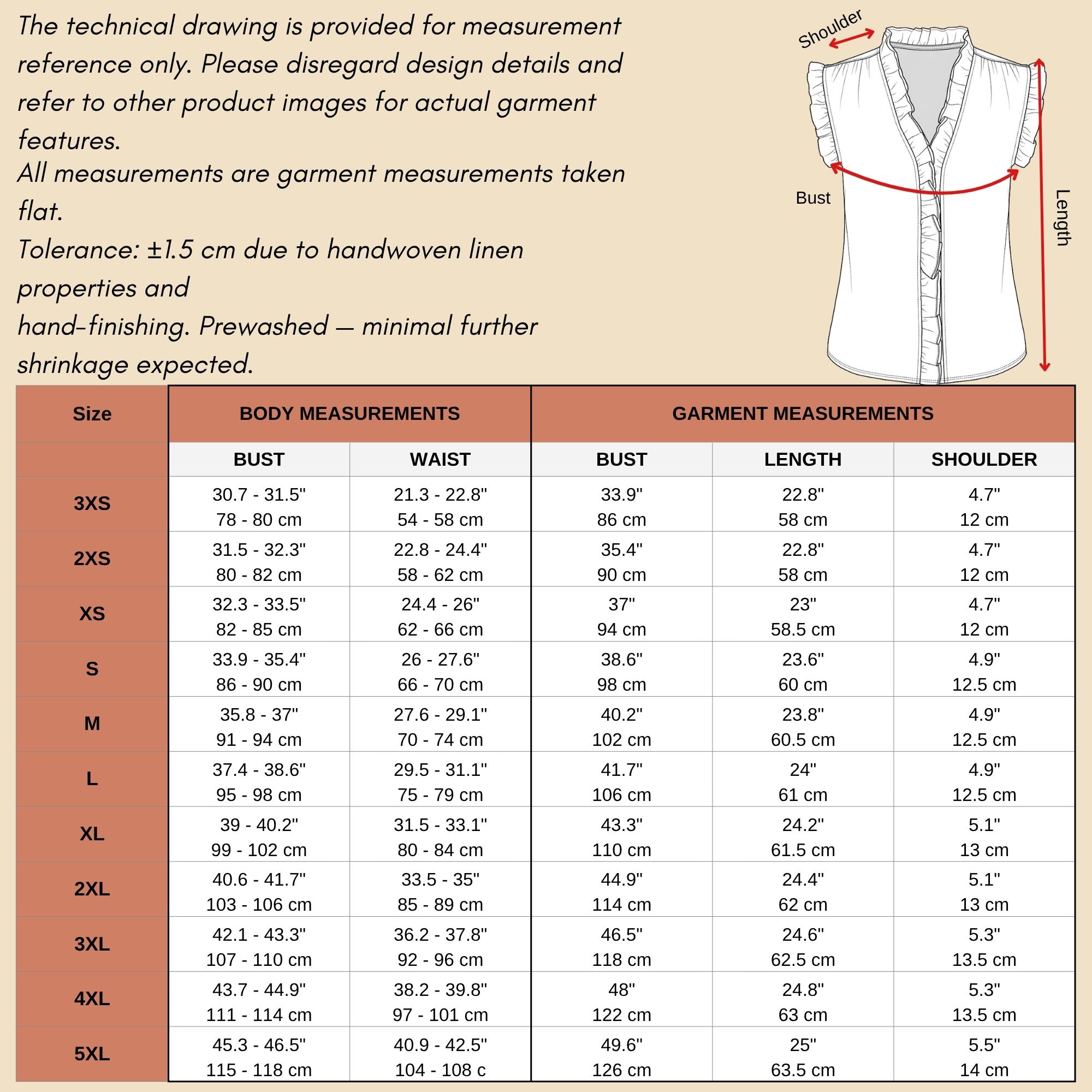 Ruffled Sleeveless Linen Blouse