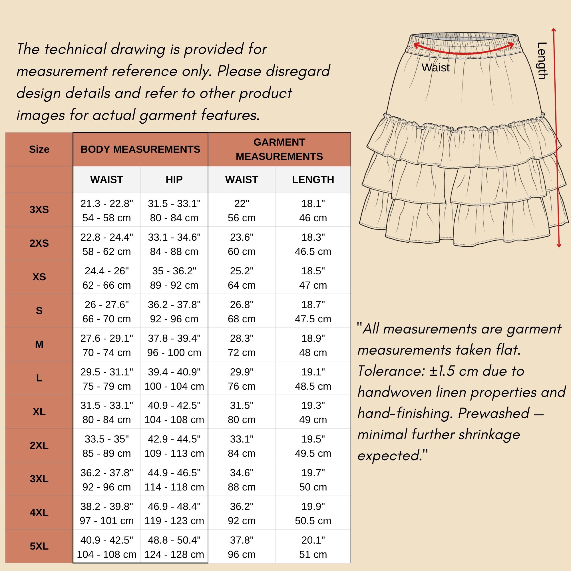 Tiered Ruffle Linen Mini Skirt