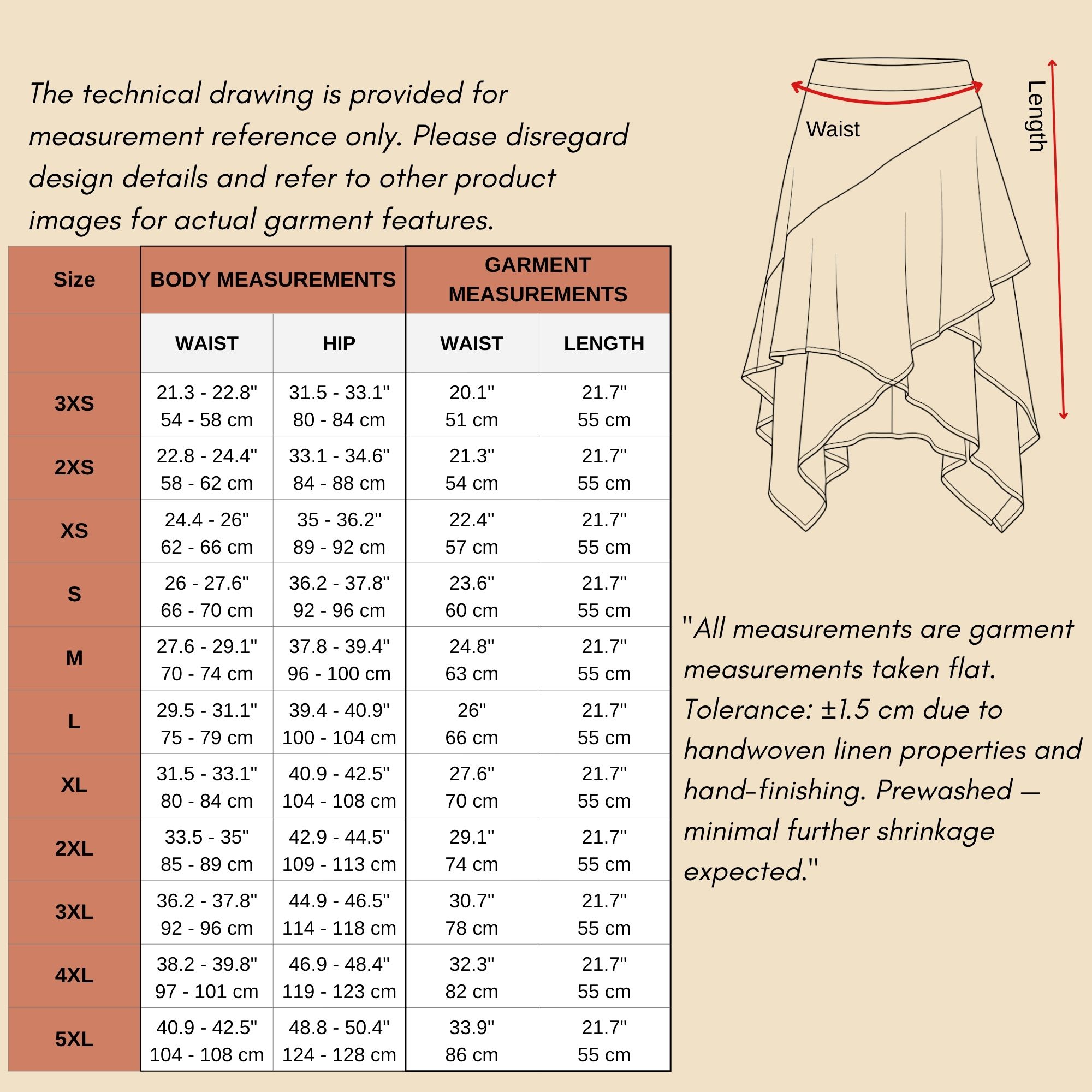 Layered Handkerchief Hem Linen Skirt